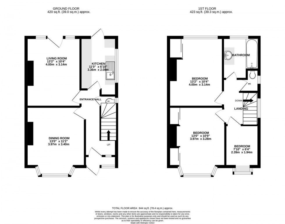 Floorplan for Whitton Manor Road, Isleworth