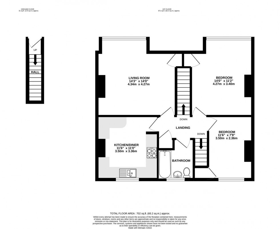 Floorplan for Chertsey Road, Whitton