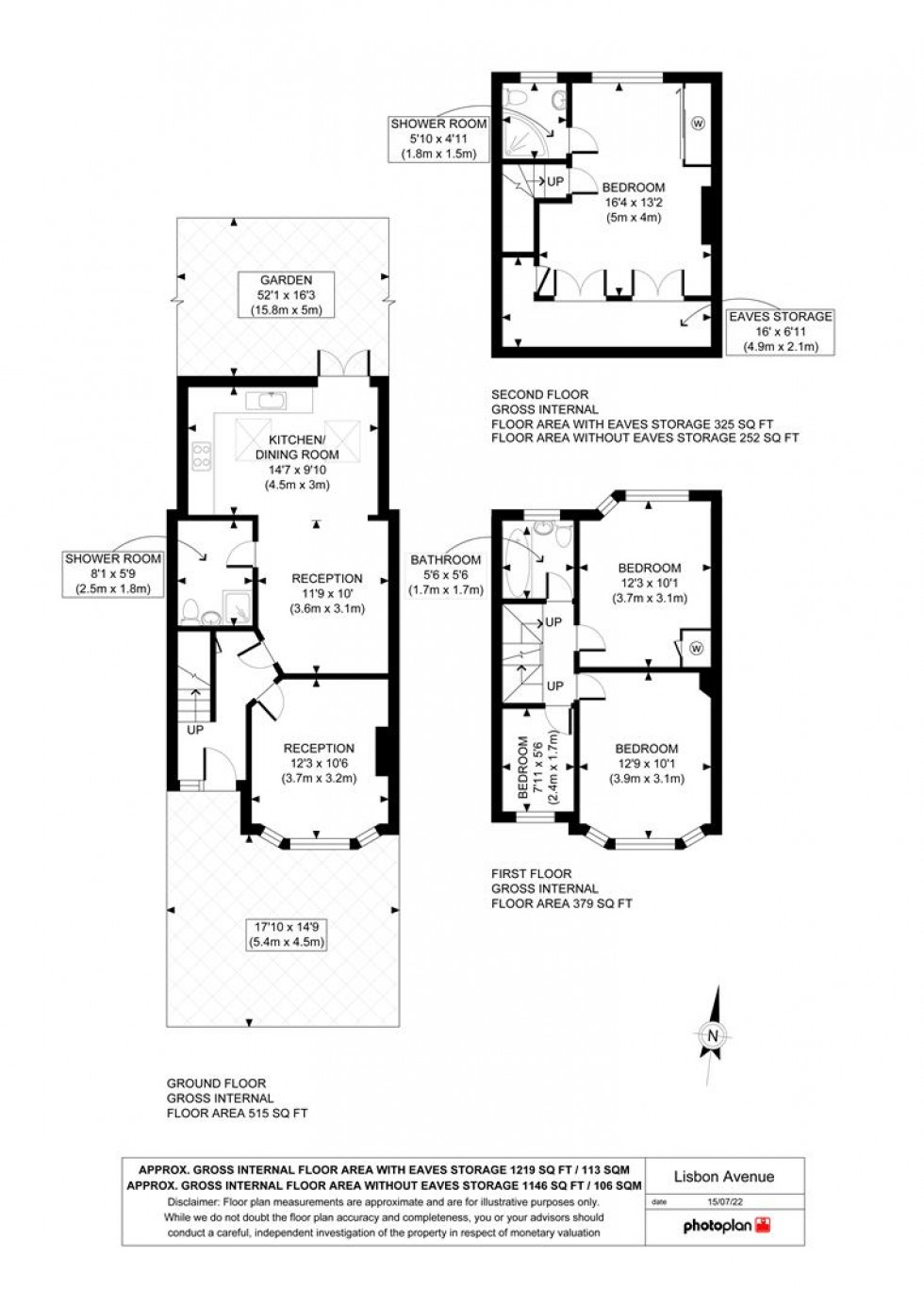 Floorplan for Lisbon Avenue, Twickenham