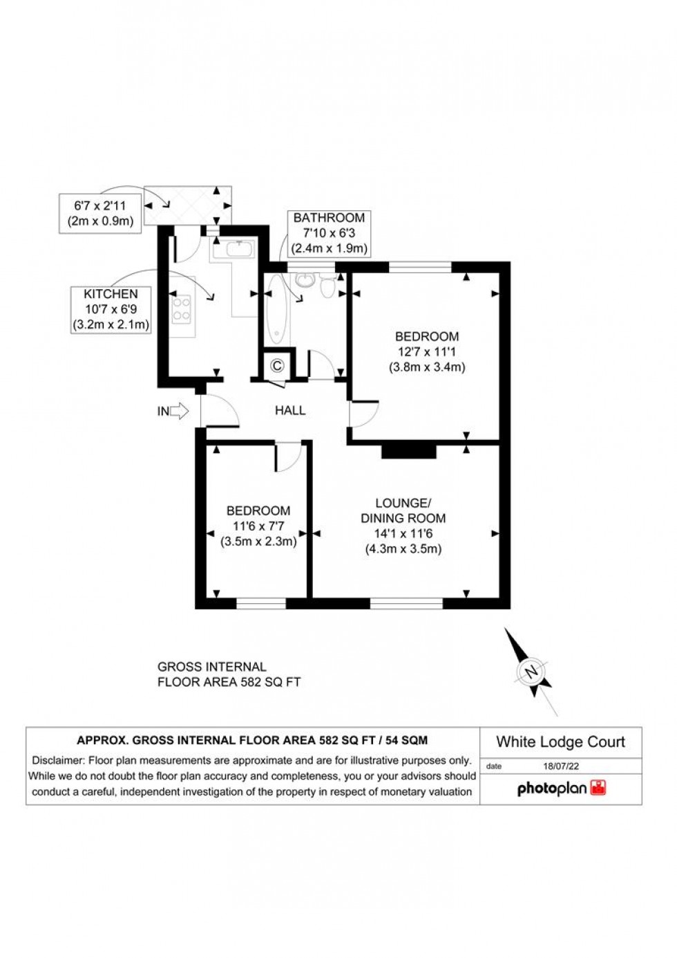 Floorplan for Churchview Road, Twickenham