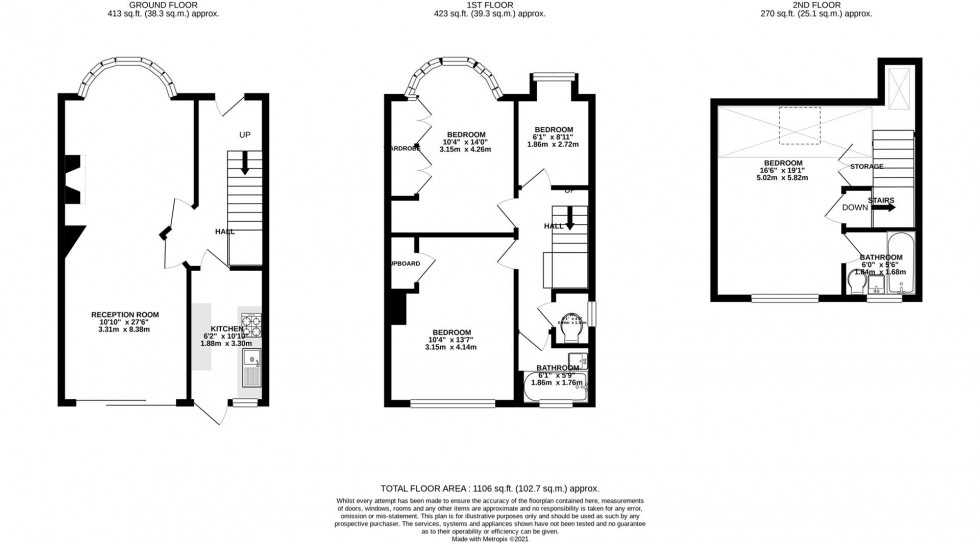 Floorplan for Whitton Dene, Isleworth