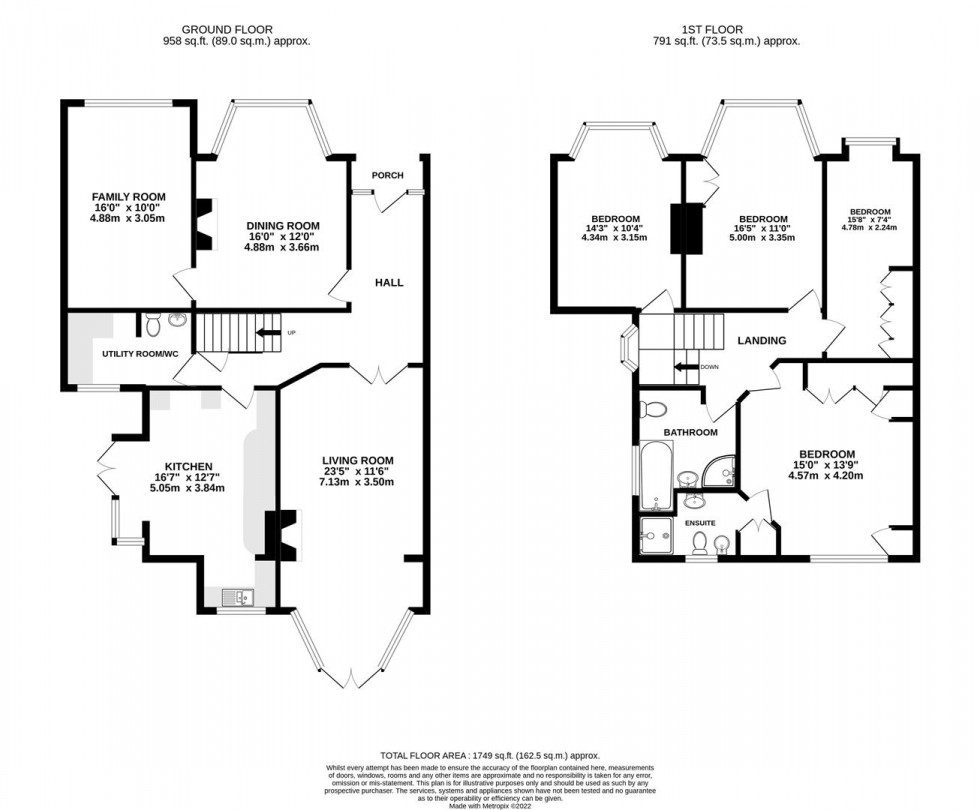 Floorplan for Montrose Avenue, Whitton