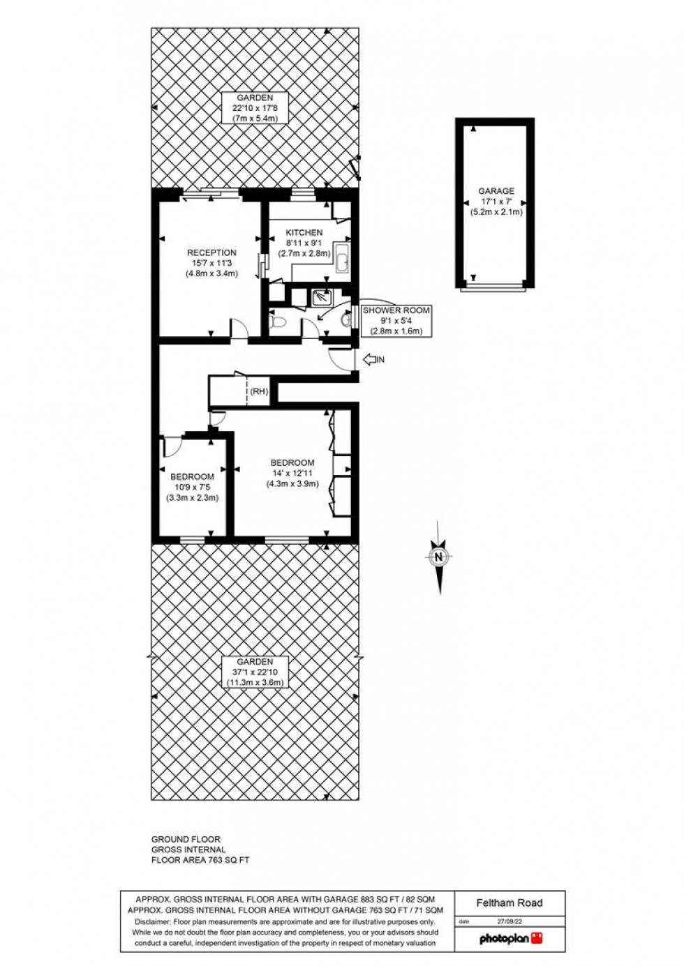 Floorplan for Feltham Road, Ashford