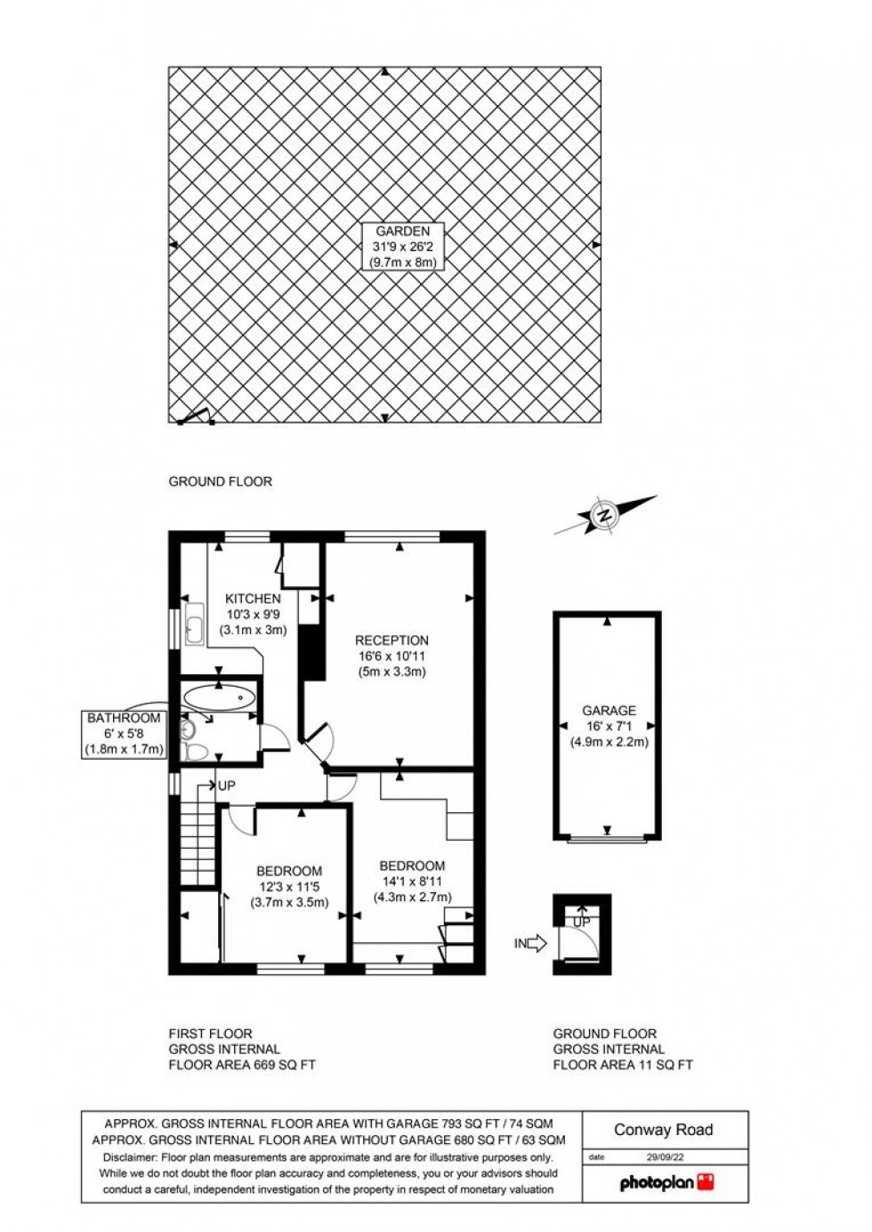 Floorplan for Conway Drive, Ashford