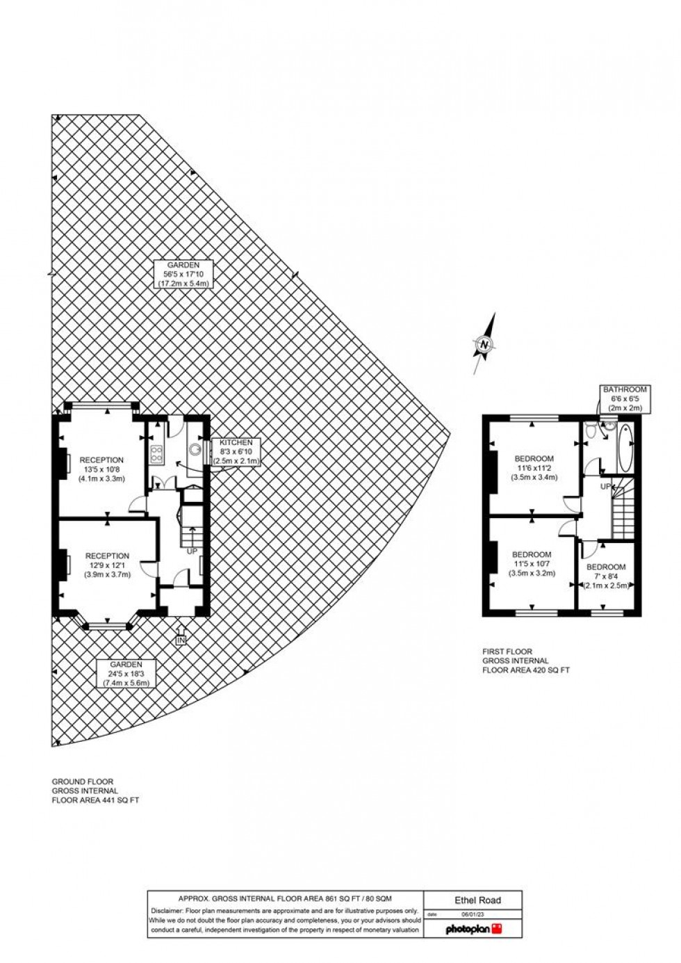 Floorplan for Ethel Road, Ashford