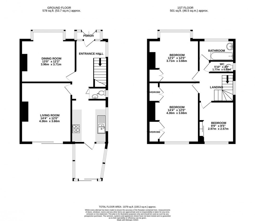 Floorplan for Alton Gardens, Twickenham