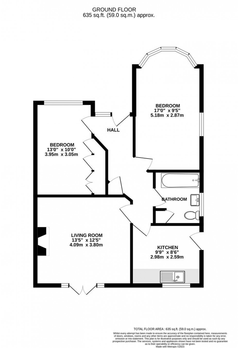 Floorplan for Albemarle Avenue, Whitton