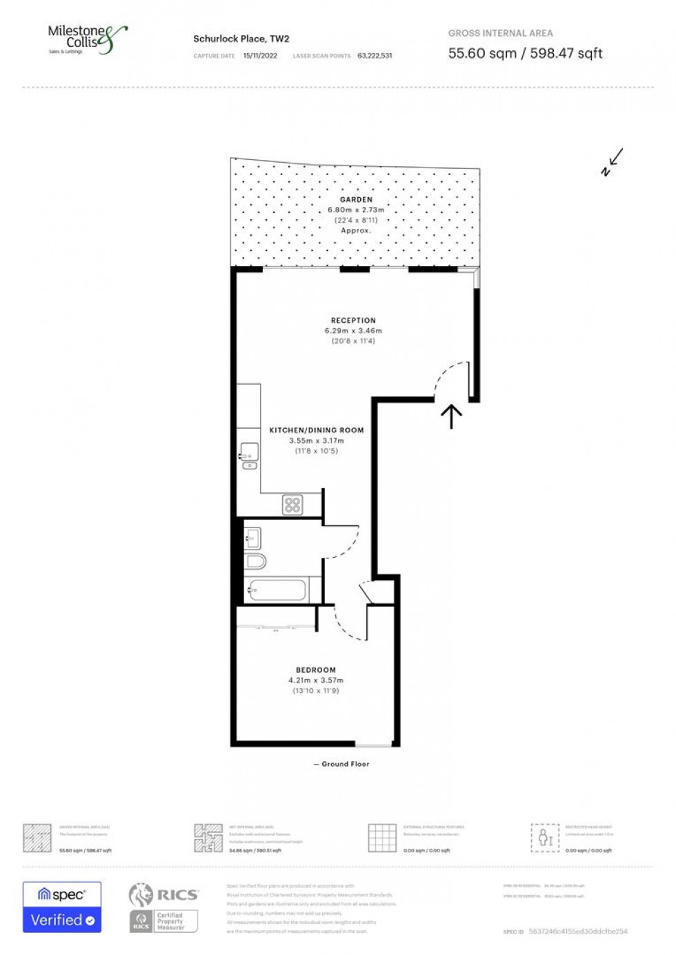 Floorplan for Schurlock Place, Twickenham