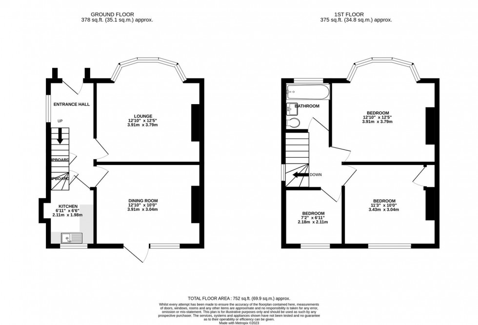 Floorplan for Whitton Waye, Whitton, Hounslow