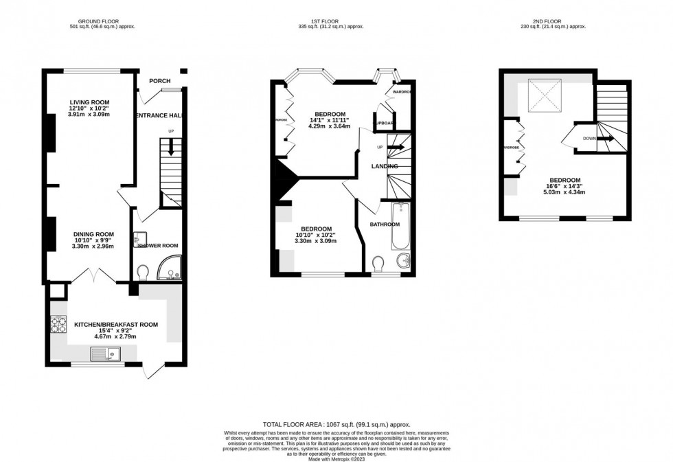 Floorplan for Grasmere Avenue, Whitton, Hounslow