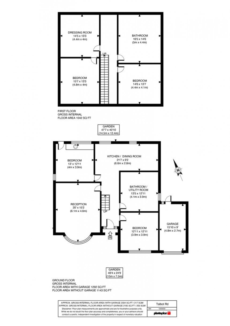 Floorplan for Talbot Road, Ashford