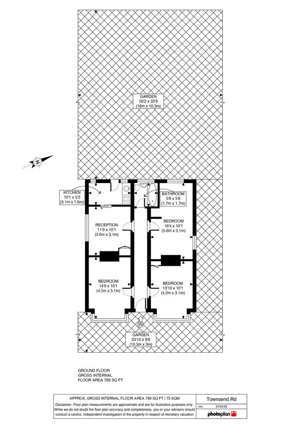 Floorplan for Townsend Road, Ashford