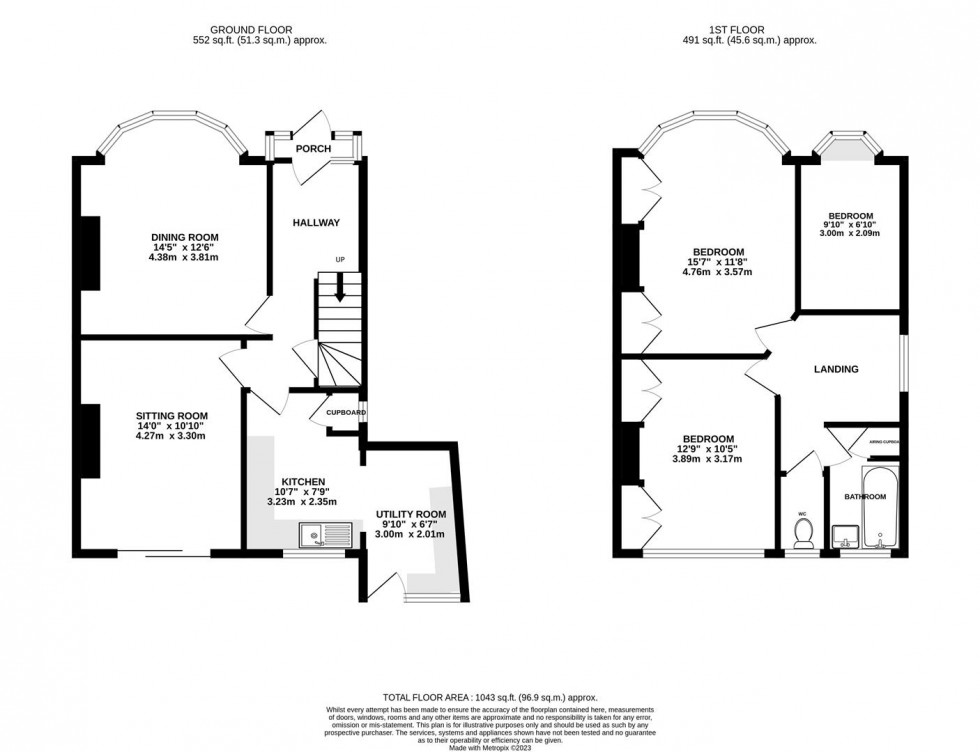 Floorplan for Kneller Road, Whitton