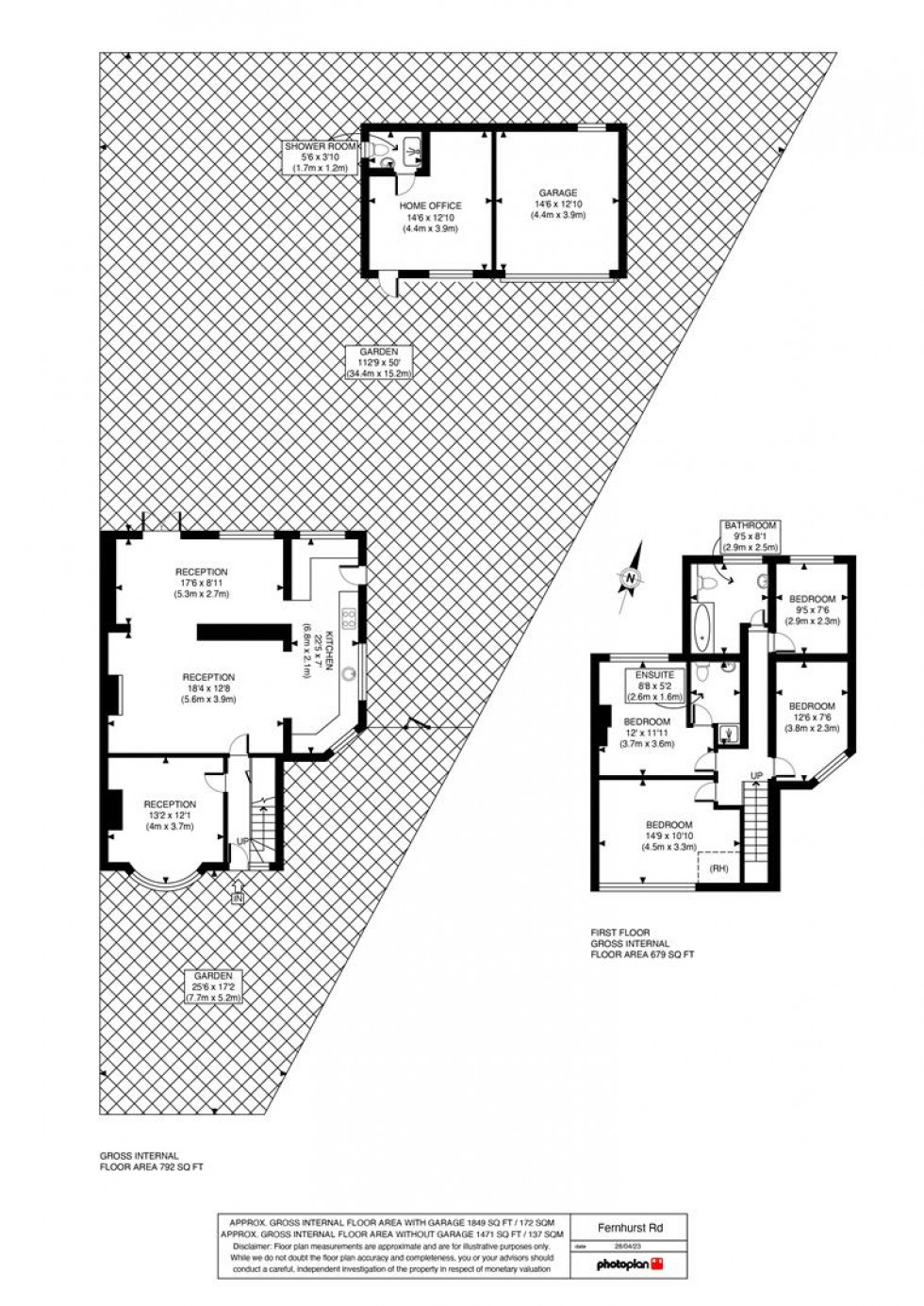 Floorplan for Fernhurst Road, Ashford