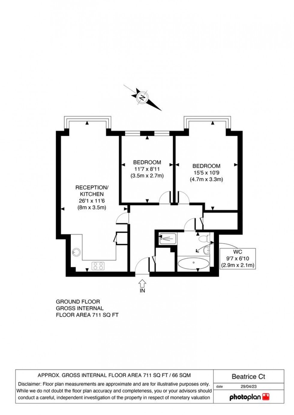 Floorplan for Clarendon Road, Ashford