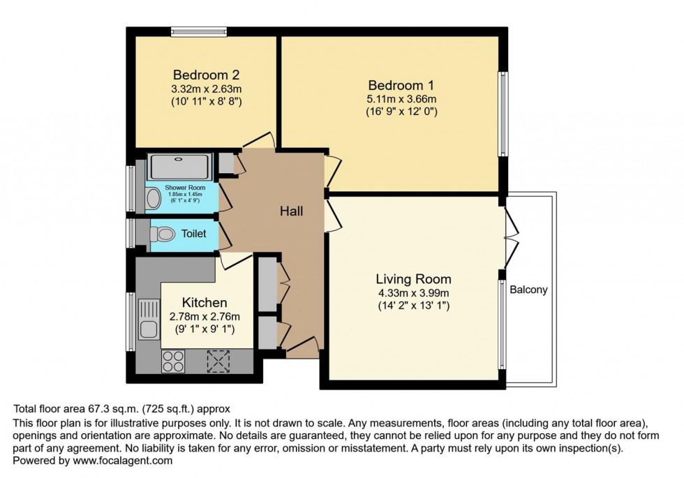 Floorplan for Staines Road, Twickenham