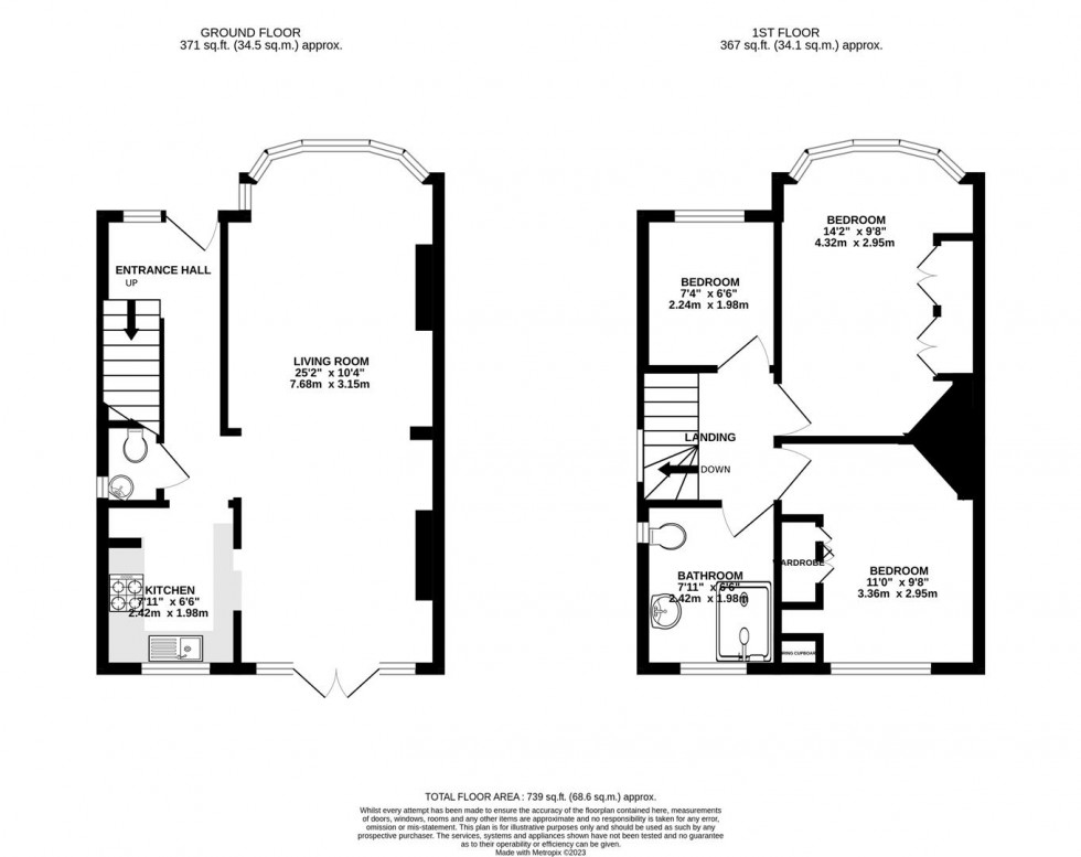 Floorplan for Wills Crescent, Whitton, Hounslow