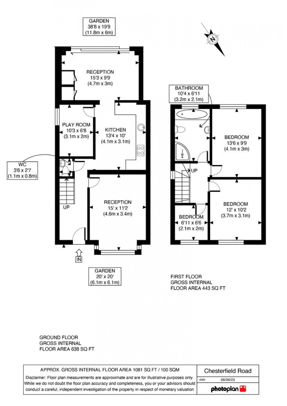 Floorplan for Chesterfield Road, Ashford