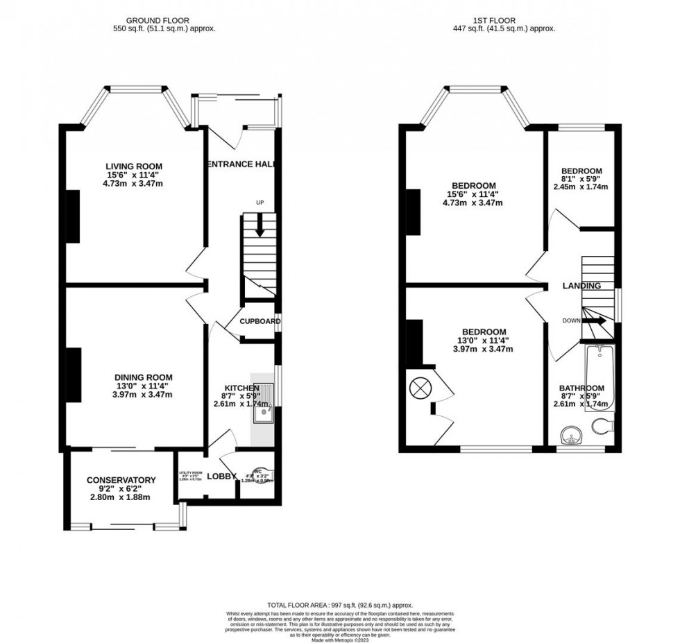 Floorplan for Whitton Dene, Isleworth