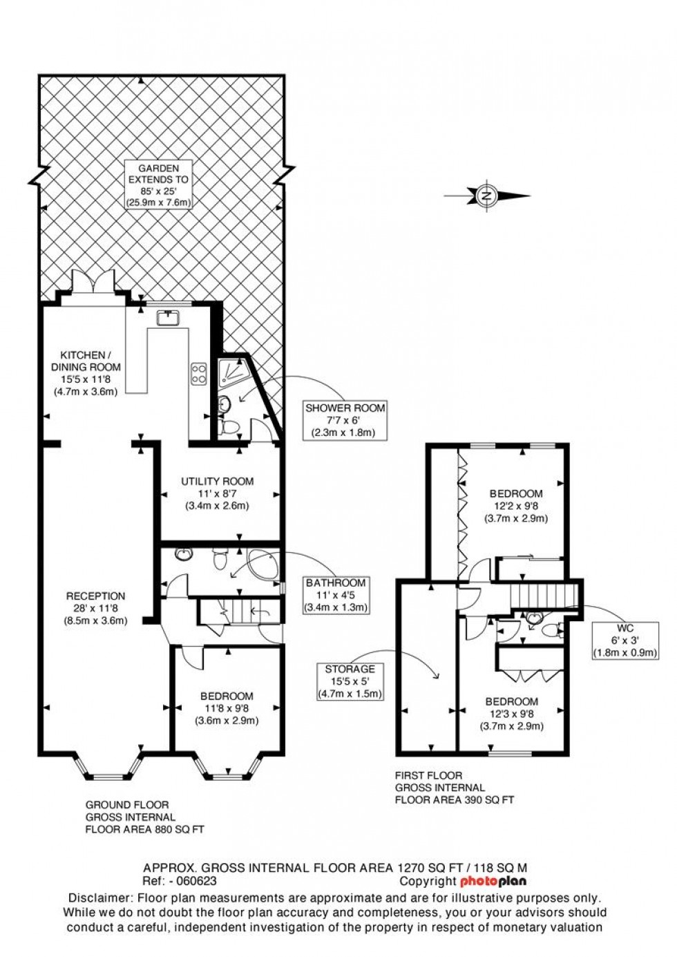 Floorplan for Sandells Avenue, Ashford