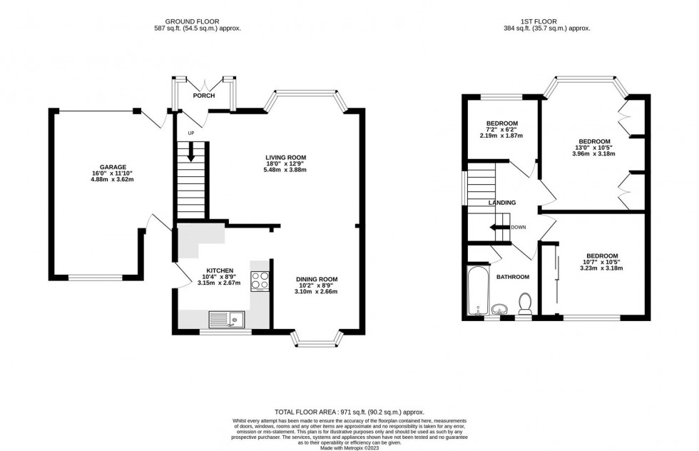 Floorplan for Whitton Dene, Isleworth