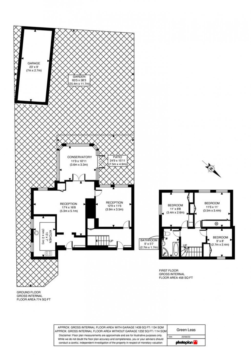 Floorplan for Green Leas, Sunbury-On-Thames