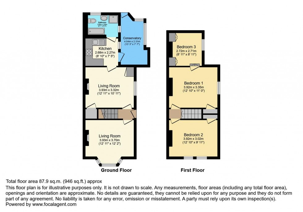 Floorplan for Fourth Cross Road, Twickenham