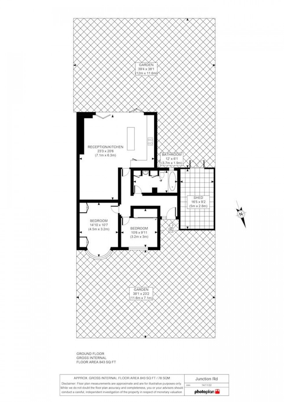 Floorplan for Junction Road, Ashford