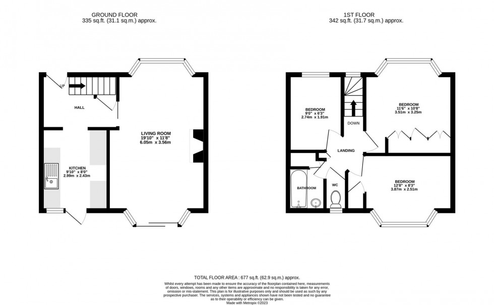 Floorplan for Hall Farm Drive, Whitton