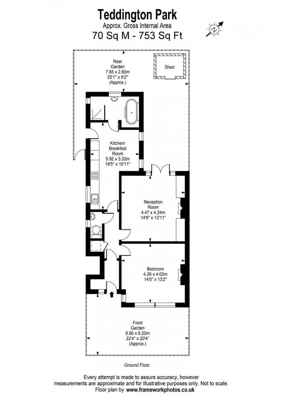 Floorplan for Teddington Park, Teddington