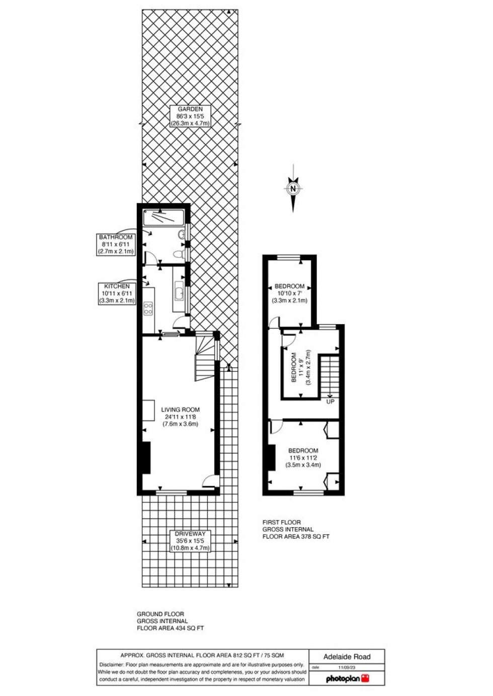 Floorplan for Adelaide Road, Ashford