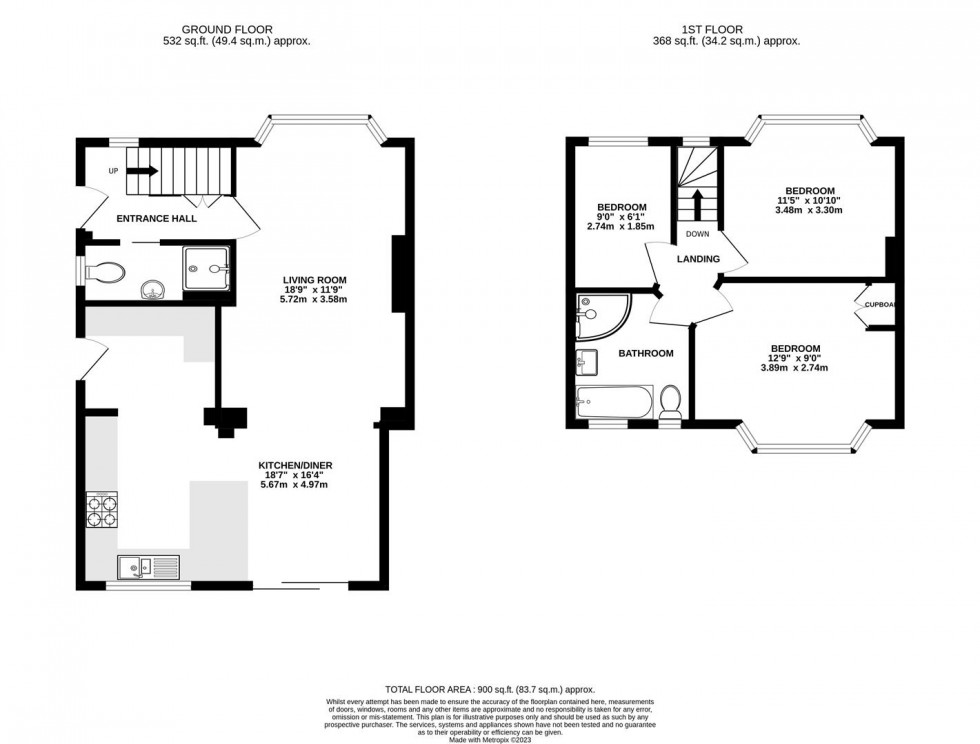 Floorplan for Hall Farm Drive, Whitton