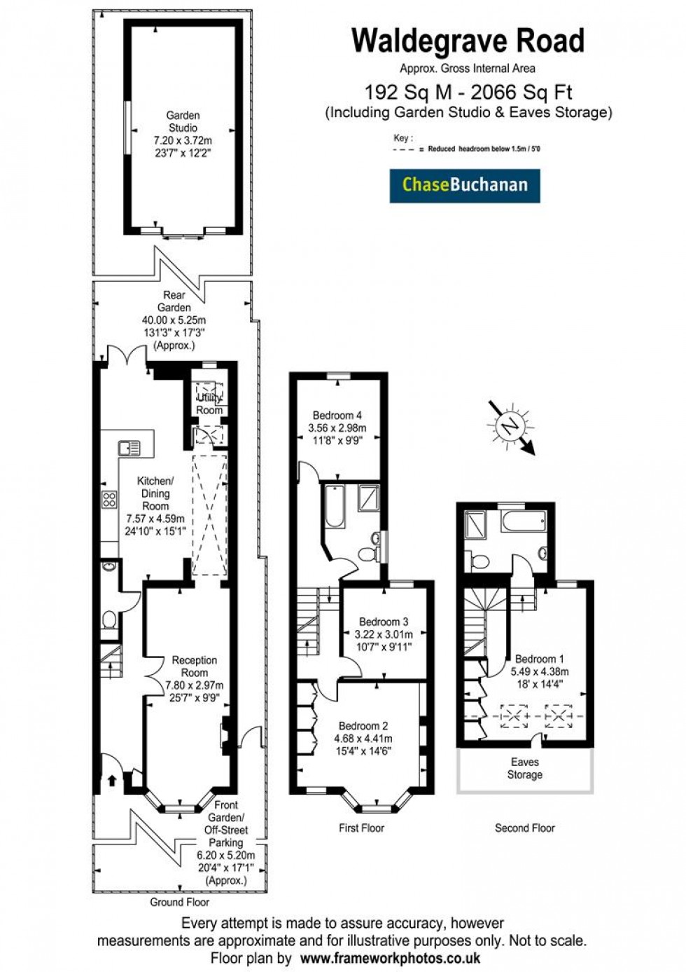 Floorplan for Waldegrave Road, Teddington