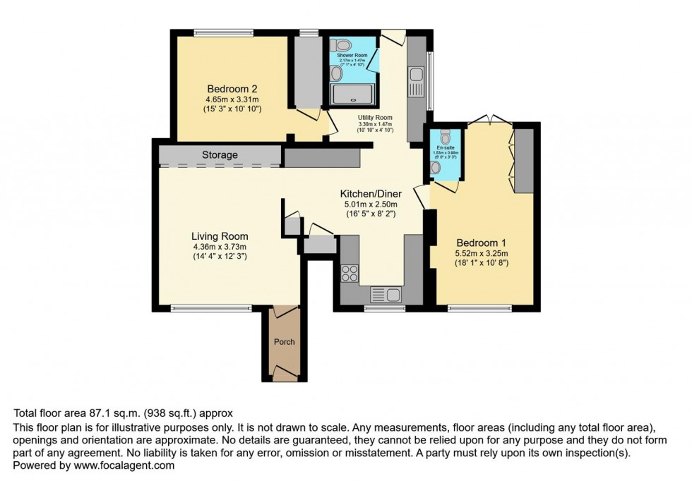 Floorplan for Glebe Way, Hanworth, Feltham