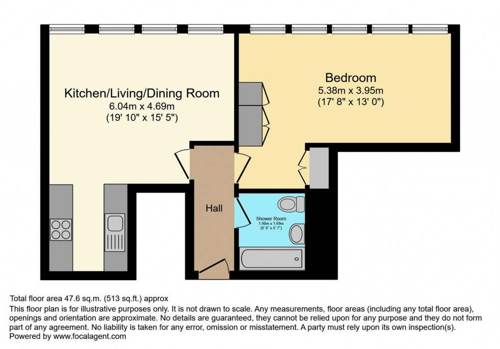 Floorplan for Heath Road, Twickenham