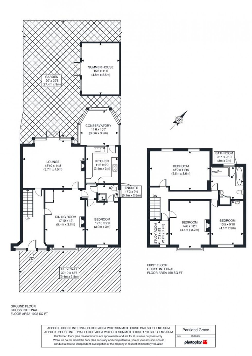 Floorplan for Glen Moir, Parkland Grove, Ashford