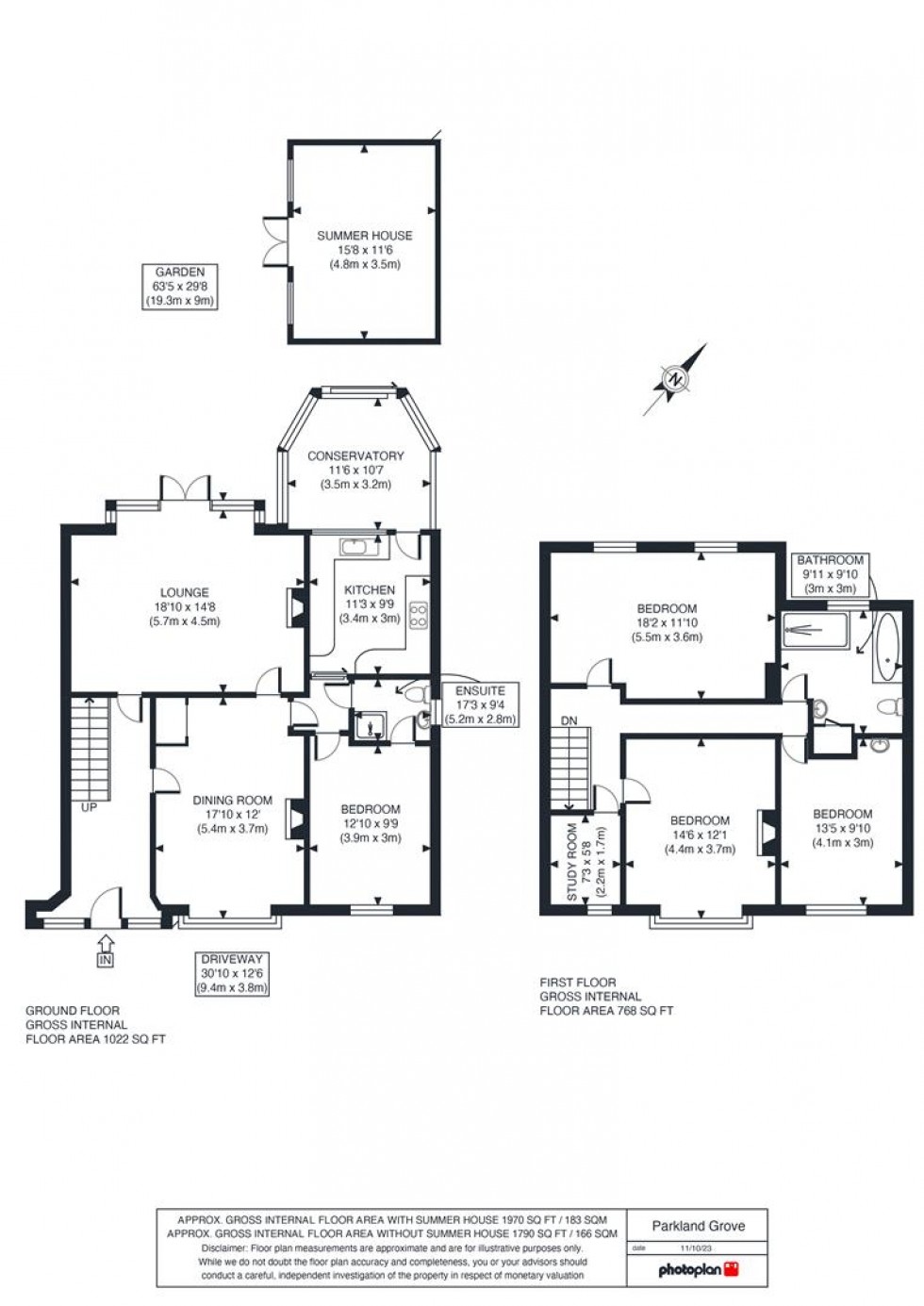 Floorplan for Glen Moir, Parkland Grove, Ashford