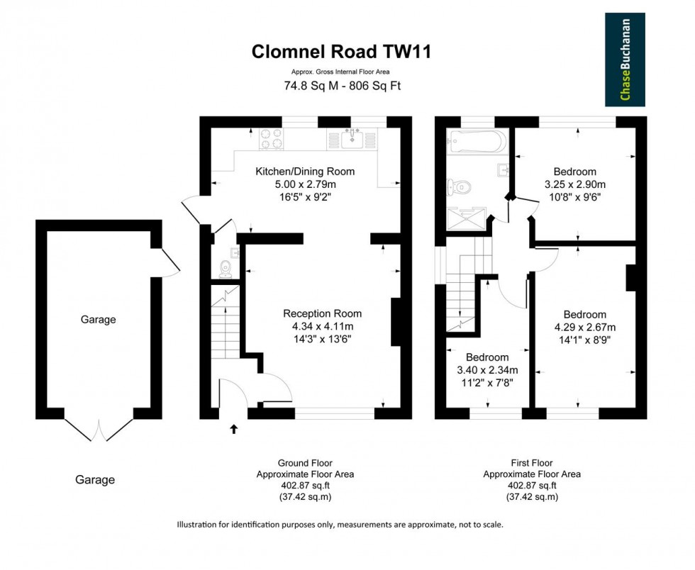 Floorplan for Clonmel Road, Teddington