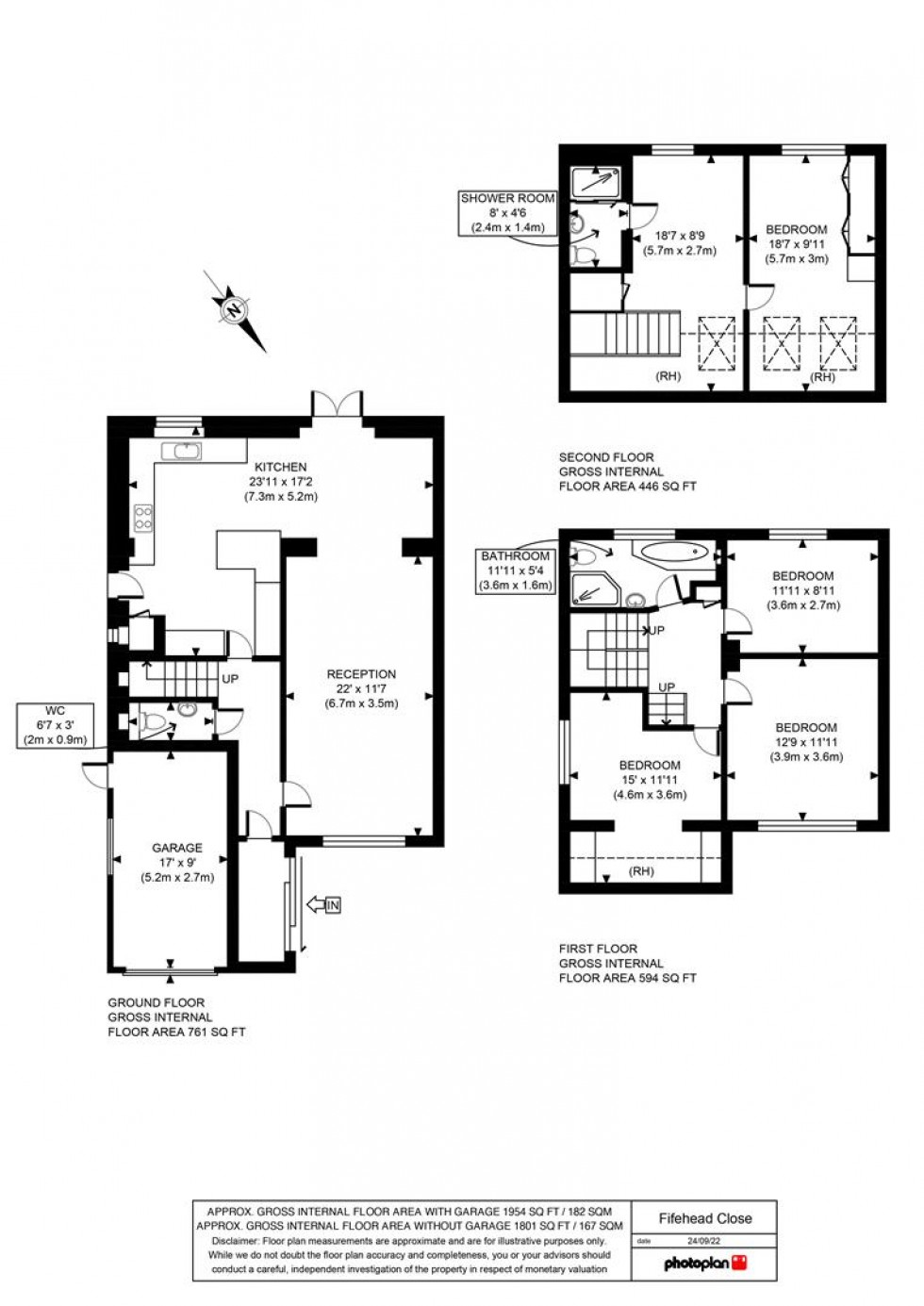 Floorplan for Fifehead Close, Ashford