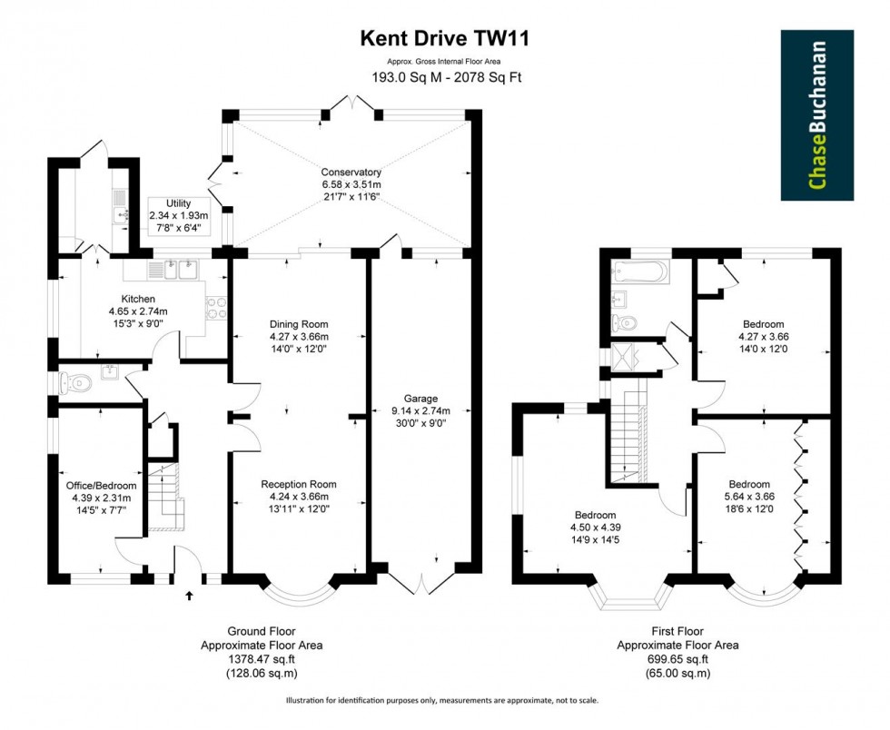 Floorplan for Kent Drive, Teddington