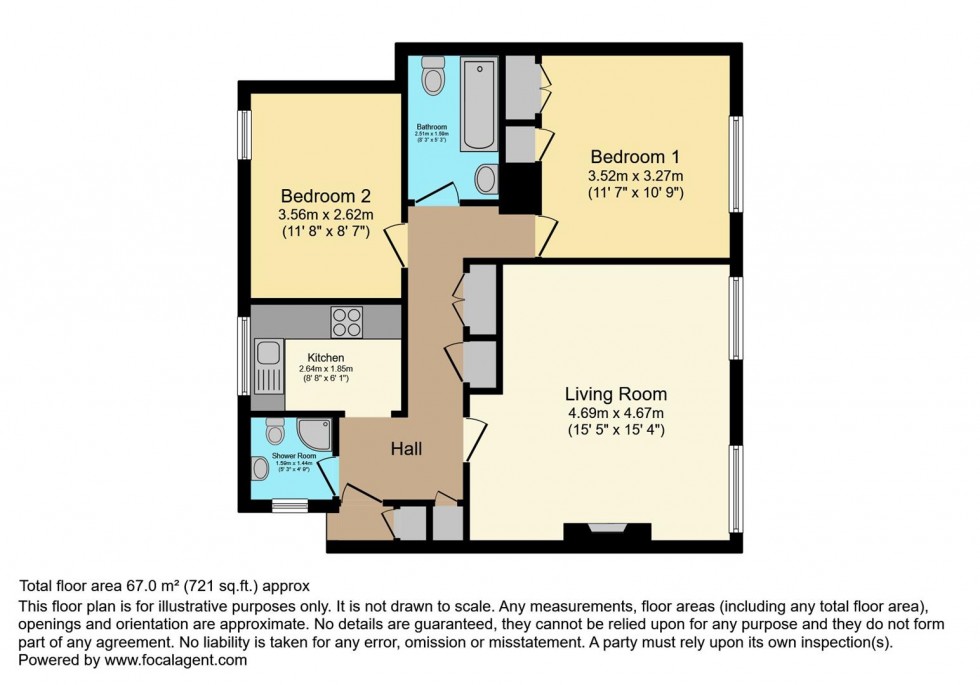 Floorplan for Twickenham Road, Teddington