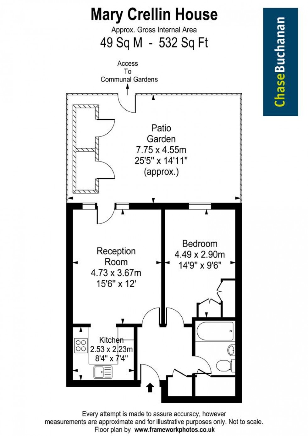 Floorplan for Mary Crellin House, Teddington