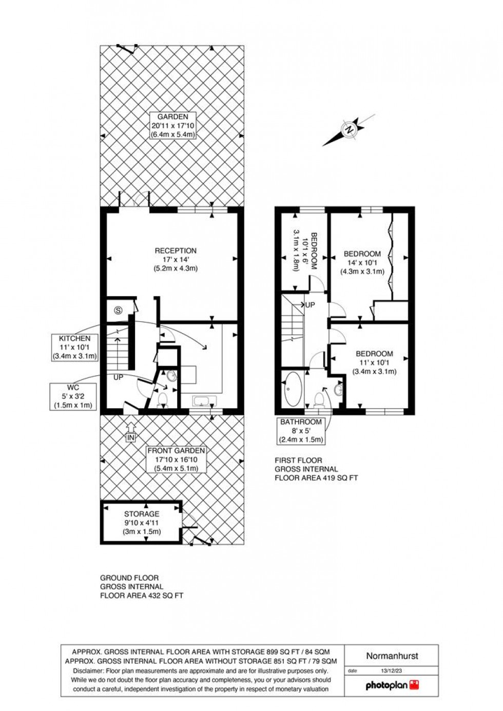 Floorplan for Normanhurst, Ashford