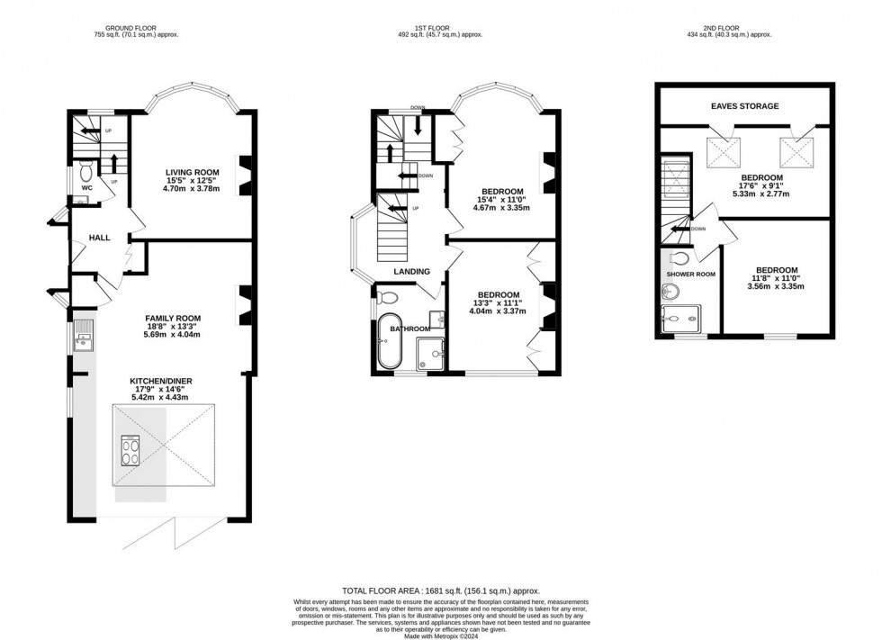 Floorplan for Park Avenue, Whitton, Hounslow