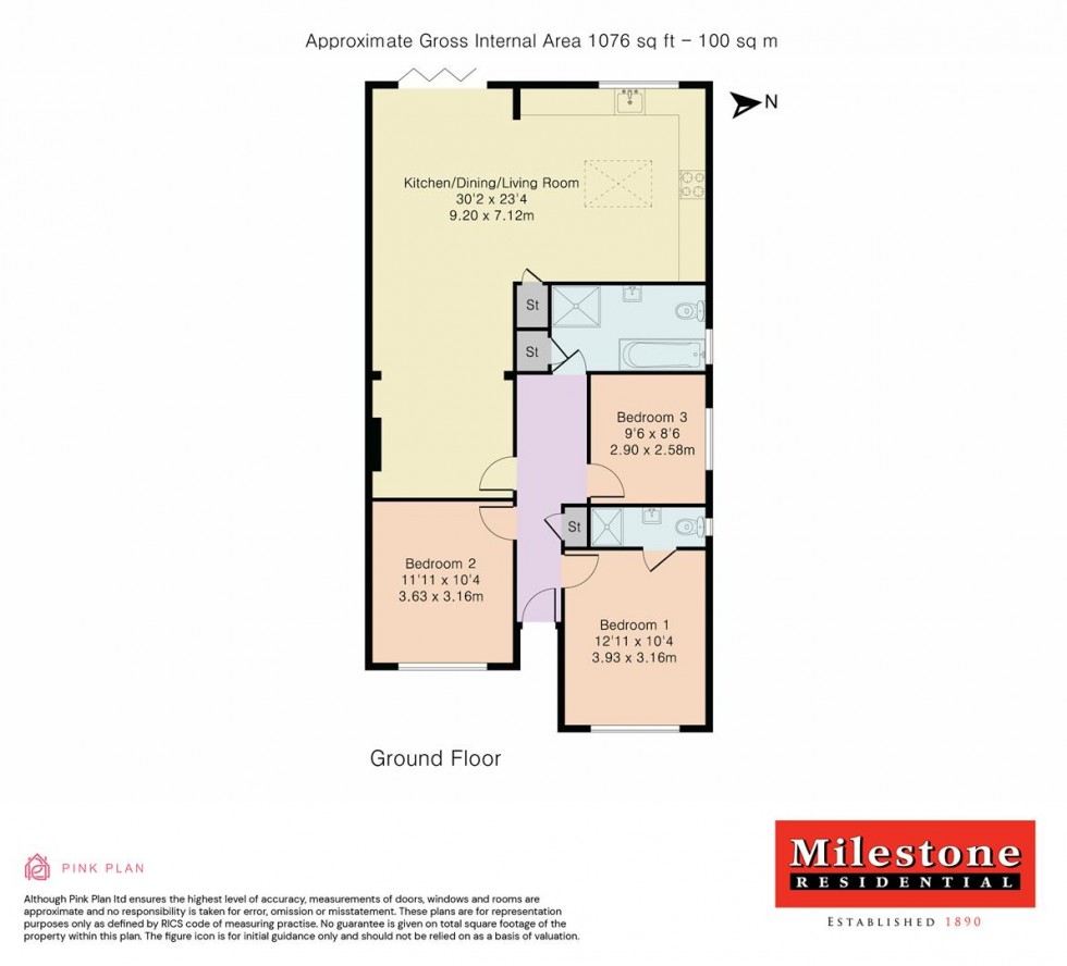 Floorplan for Celia Crescent, Ashford