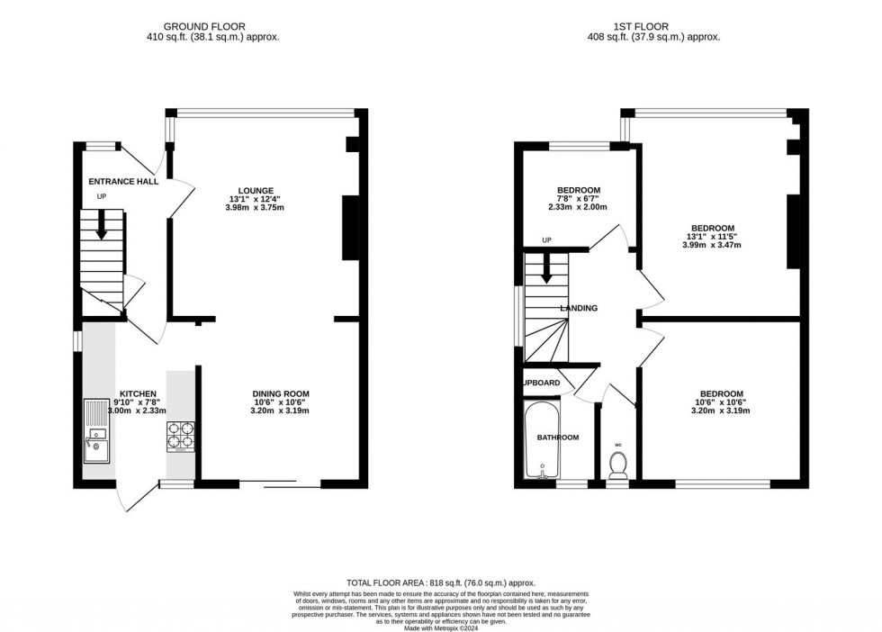 Floorplan for Arnold Crescent, Isleworth