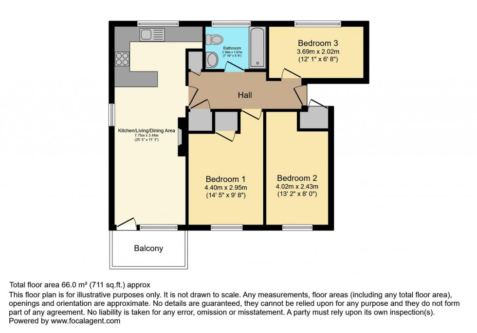 Floorplan for Queenswood Avenue, Hampton