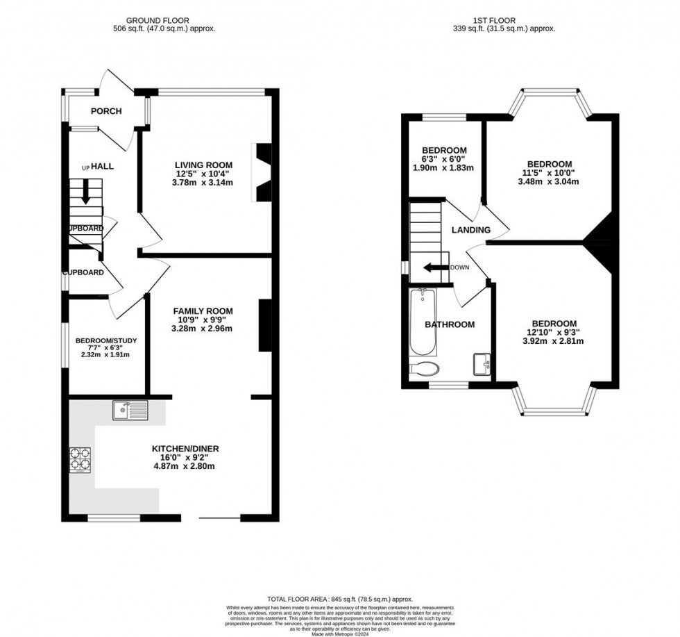 Floorplan for Wills Crescent, Whitton/Hounslow