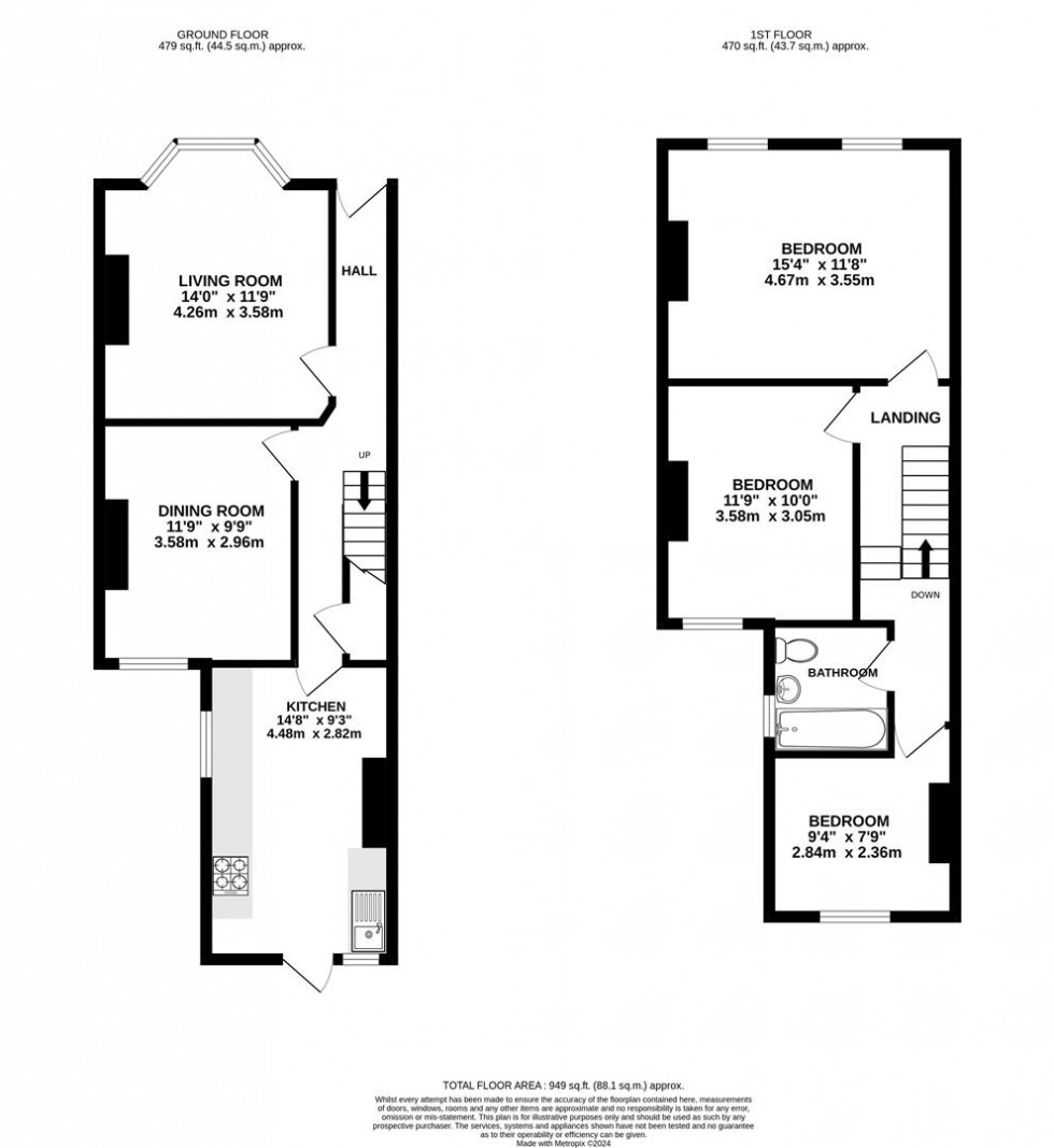 Floorplan for Hounslow Road, Whitton