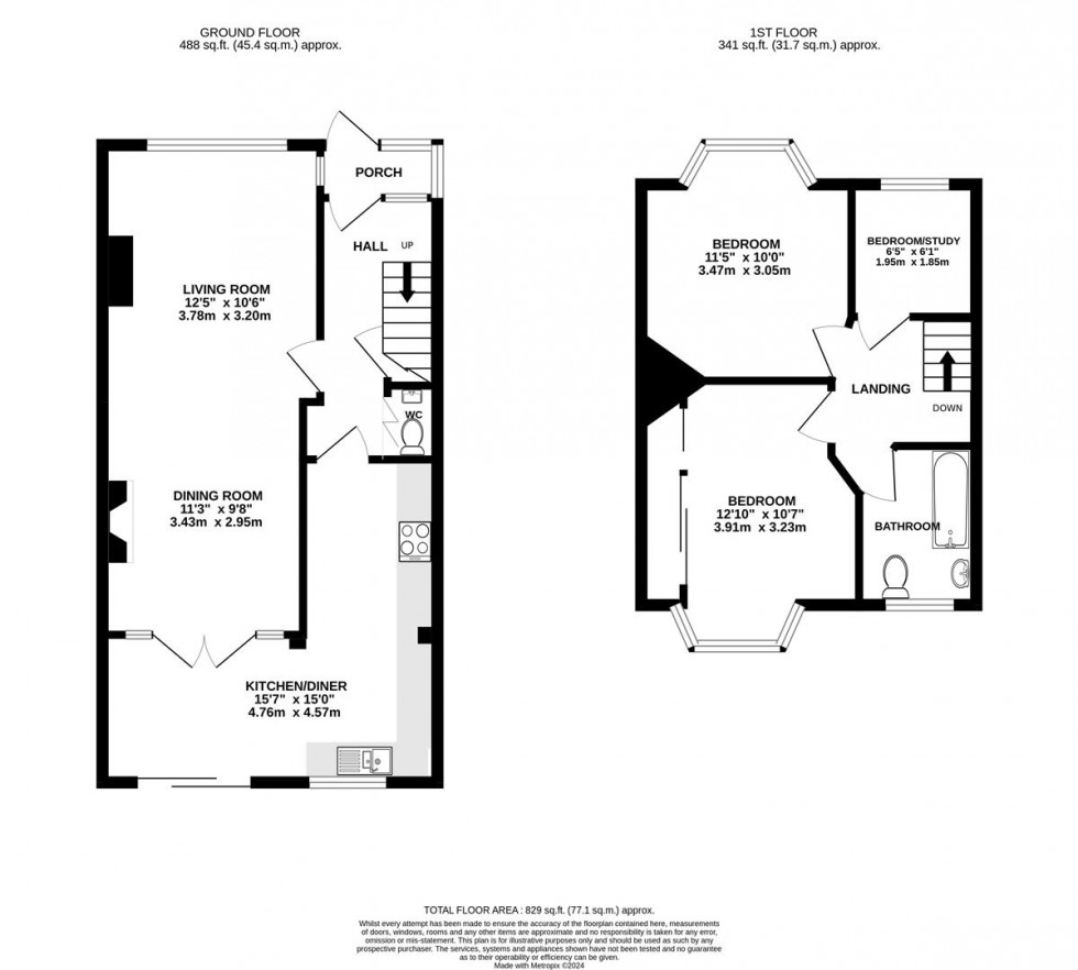 Floorplan for Wills Crescent, Whitton, Hounslow